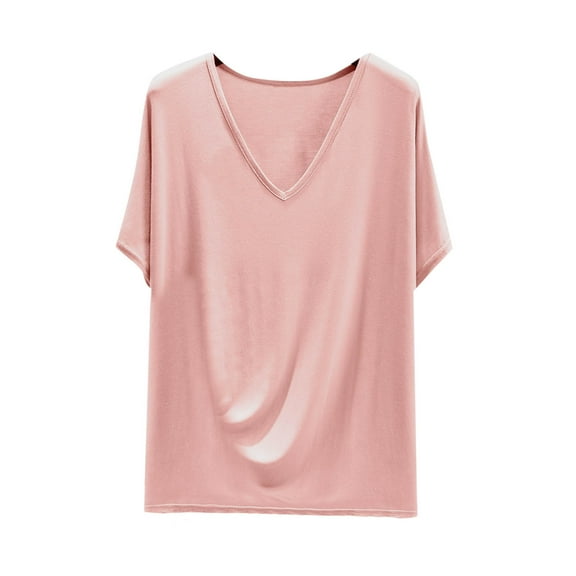 Under 5 Dollar Items for Women Women's T Shirts Loose Fit Shirts for Women White Basic Tee Women V Neck Tees for Women Shirts for Women Womens Cap Sleeve T Shirts