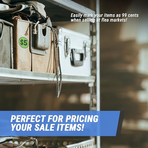 5 Dollars Preprinted Price Labels Stickers 2" Round Retail Store