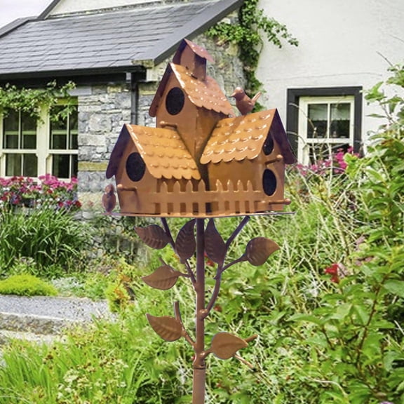 Under 5 Dollars! Retro Style Decorative Bird House for Outdoor Garden & Courtyard, Durable Structure Bird Nest, Vintage Avian Shelter for Garden Decor, Easy Clean Outdoor Bird Hut