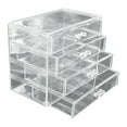 thumbnail image 1 of 5 Drawer Acrylic Makeup Organizer for Cosmetics Jewelry and Beauty Supplies Clear Storage Solution for Girls' Room and College Dorms, 1 of 5