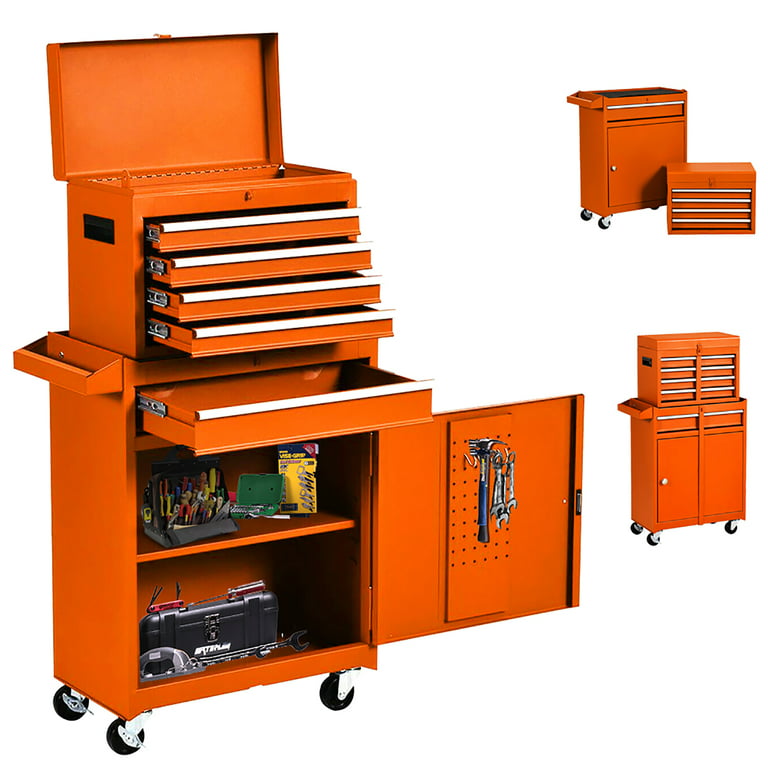 5-Drawer Big Rolling Tool Chest,Tool Storage Cabinet with Lockable