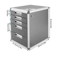 thumbnail image 1 of 5 Drawer Desktop File Cabinet Document Storage Filing Cabinet W/ Label Lock, 1 of 12