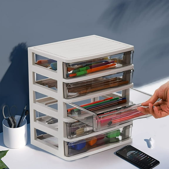 5 Drawer Desktop Storage Bin Unit