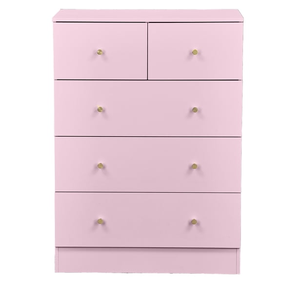 5-Drawer Dresser, P2 Grade 15mm Particle Board Modern Chest of Drawers Storage Cabinet for Bedroom Living Room Home Office