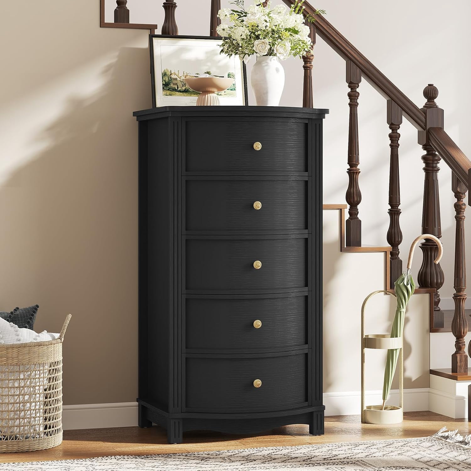 princess polly baby blue dress Soto 5 Drawer Dresser Black Four Hands main image 0