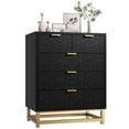 thumbnail image 1 of 5 Drawer Dresser for Bedroom Modern Wood Storage Dresser Organizer with Gold Metal Handles  for Hallway, Entryway, 1 of 6
