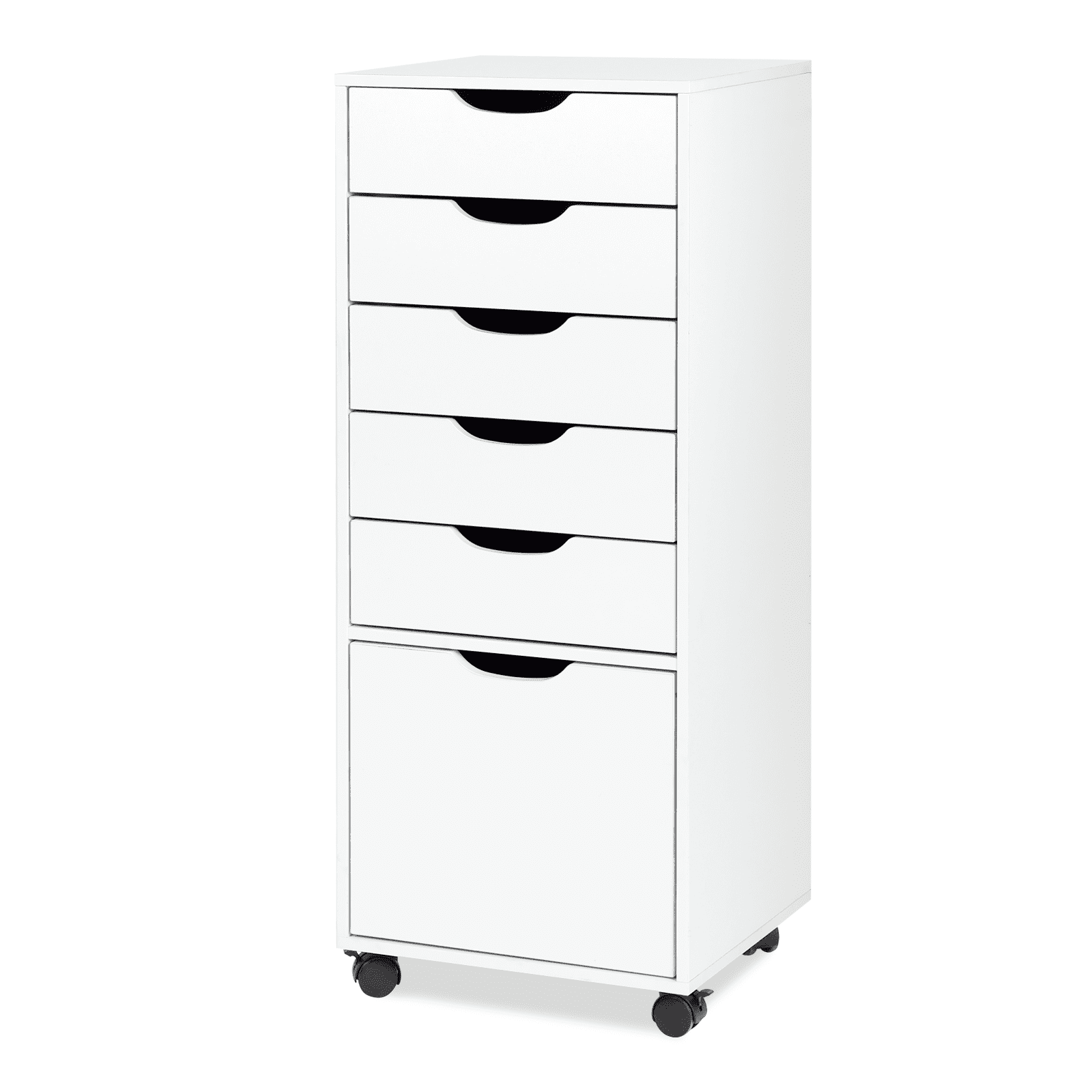 RichYa Mobile File Cabinet with Wheels,Chest of Drawers with Lockable Caster,Rolling Storage Organizer for Home Office,Living Room (White)
