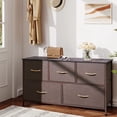 thumbnail image 1 of 5 Drawer Dressers Organizer Dressers for Bedroom Living Room, Coffee, 1 of 6