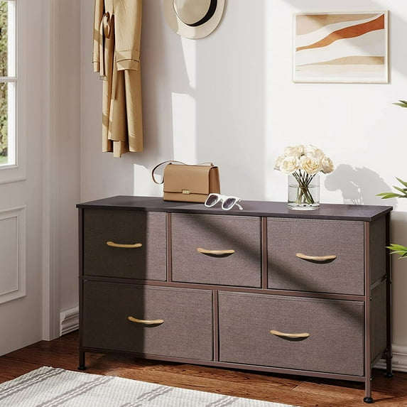 5 Drawer Dressers Organizer Dressers for Bedroom Living Room, Coffee