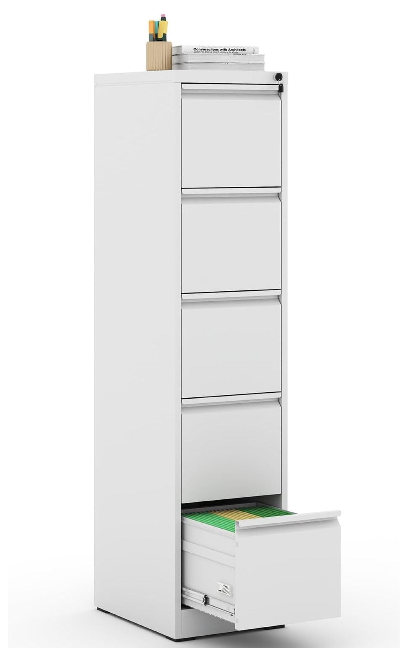 5 Drawer File Metal Vertical File with Lock for Home Office, Heavy Duty Office