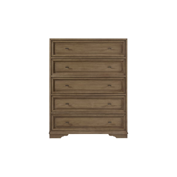 5 Drawer Hickory Chest - Almond
