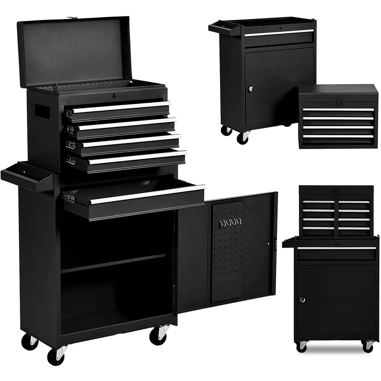 5 Drawer High Capacity Rolling Tool Chest with Wheels, Big Tool Storage