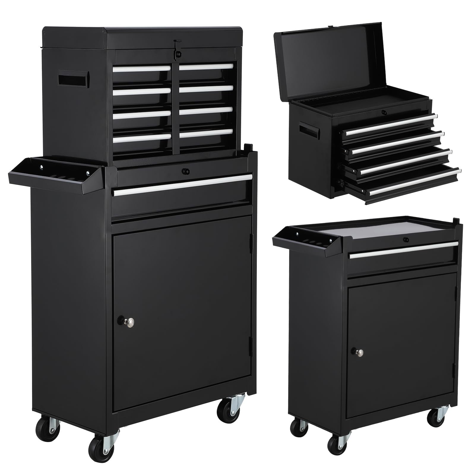 5Drawer High Capacity Rolling Tool Chest with Wheels,Tool Box Combo
