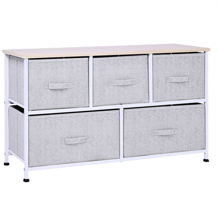 5 Drawer Horizontal Dresser For Bedroom & Storage Essentials Cube Home Office