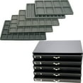 5 Drawer Jewelry Storage Display Case Box w/Inserts