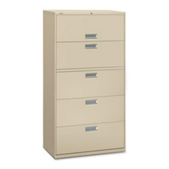 5 Drawer Lateral File W-Lock- 36in.x19-.25in.x67in.- Charcoal