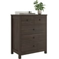 thumbnail image 1 of 5-Drawer Light Brown Wood Dresser for Bedroom with Metal Handles, Modern Chest of Drawers for Entryway, Hallway, Living Room, 1 of 8
