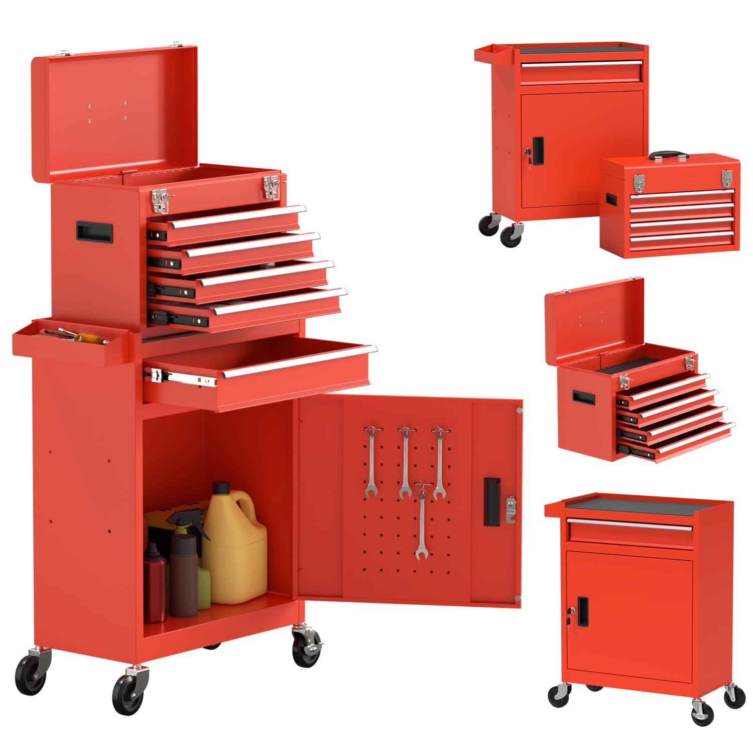 5 Drawer Mechanic Tool Chest with Wheels Heavy Duty Rolling Tool Box