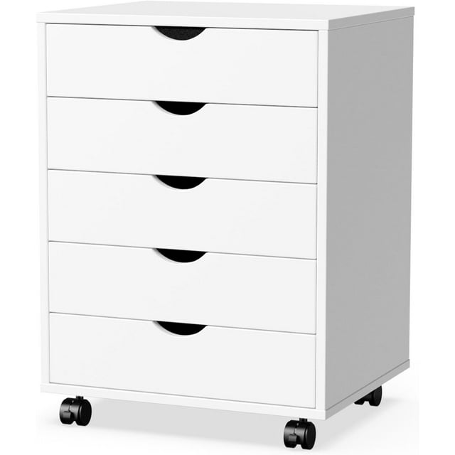 5 Drawer Mobile File Wood File with