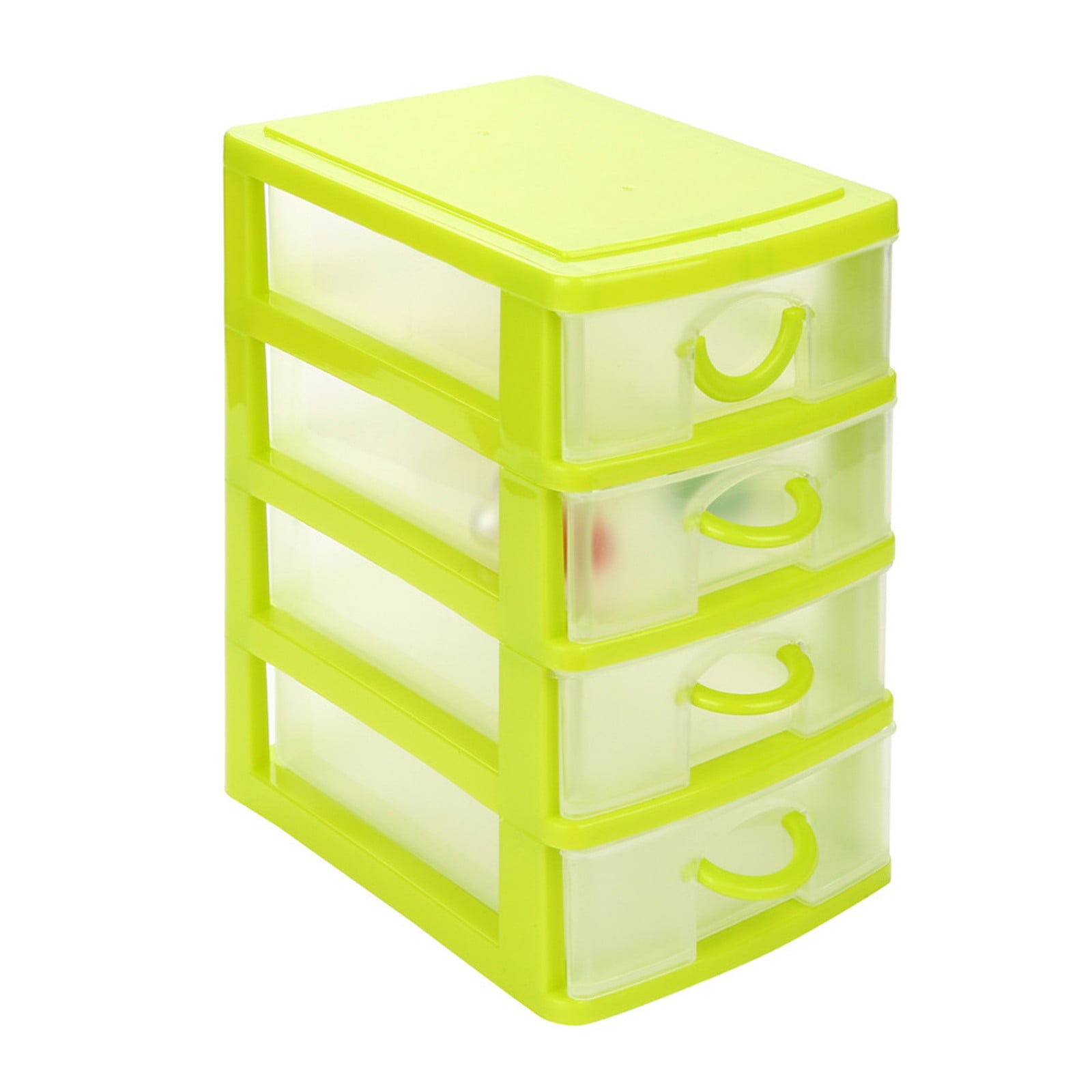 5 Drawer Plastic Drawer Organizer Clear Desktop Drawer Storage Cabinet Five Layer Storage Case