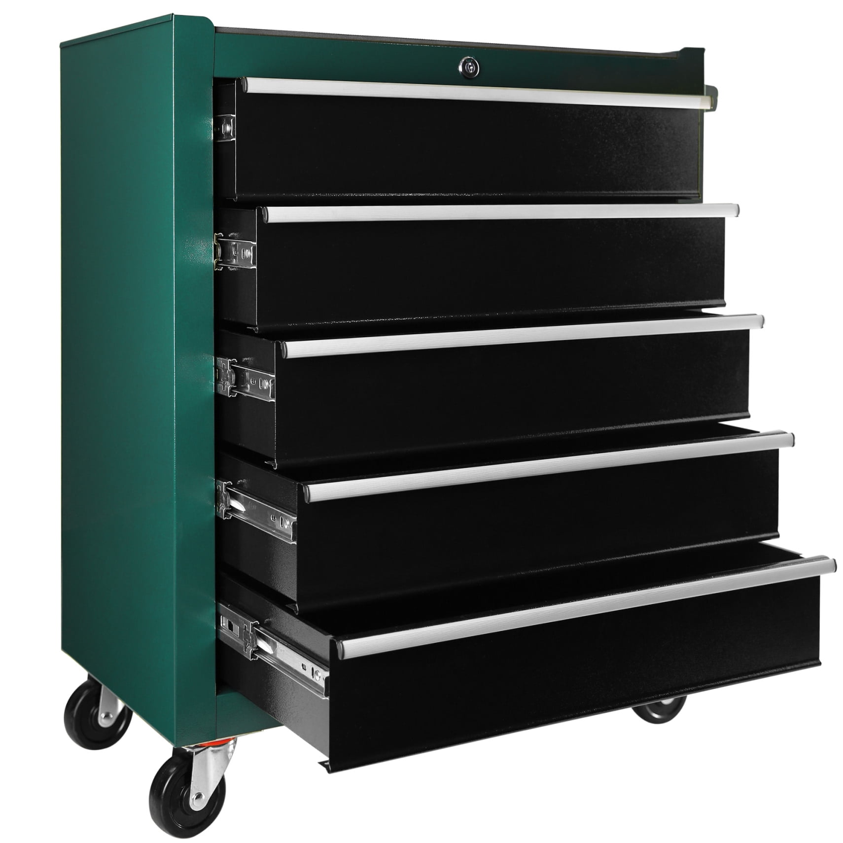 5-Drawer Portable Tool Box, Steel Rolling Tool Chest with 7 Drawer ...