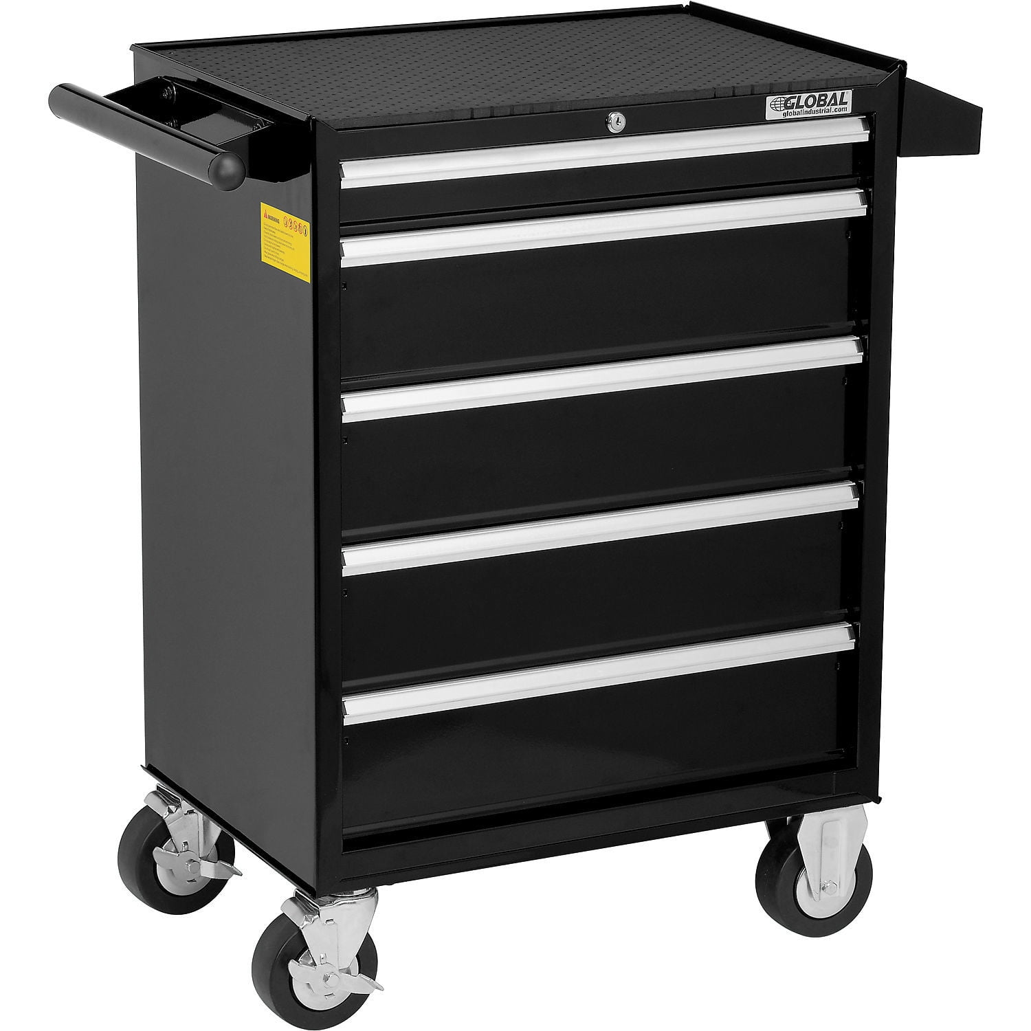 5 Drawer Roller Tool Cabinet 26-3/8" x 18-1/8" x 37-13/16", Black