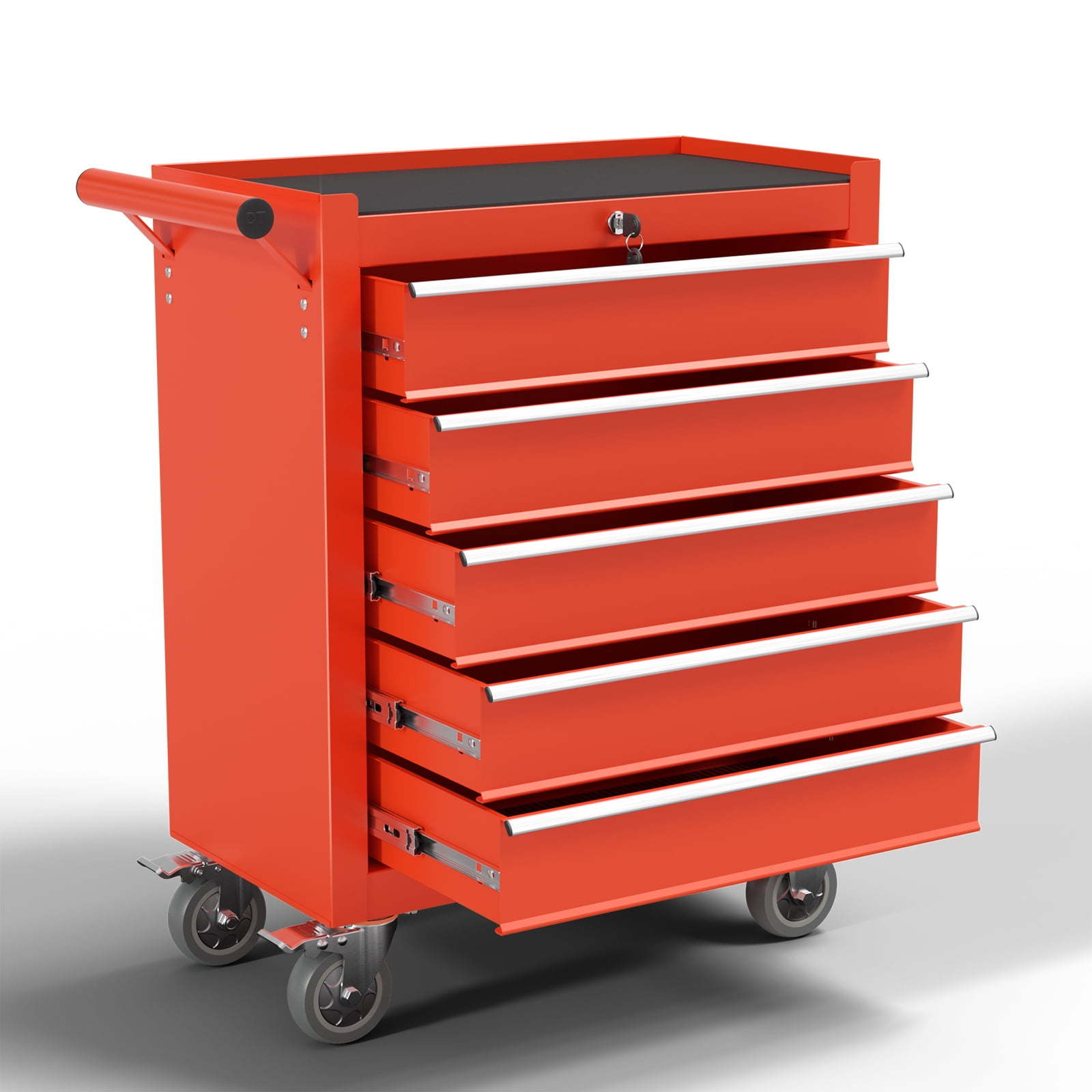 Odaof, 52.8 lb, 24.4-Inch Steel 5-Drawer Rolling Tool Chest Red