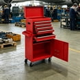 thumbnail image 1 of 5 Drawer Rolling Tool Chest,Metal Tool Storage Cabinet with Detachable Top,Sliding Drawers,Lockable Wheels and Lock-System,Tool Cart Organizer for Garage Workshop,Red, 1 of 6
