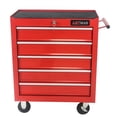 thumbnail image 1 of 5-Drawer Rolling Tool Chest, Metal Tool Storage Organizer Cart with Locking System and Wheels, Multifunctional Mechanic Tool Cart for Garage, Warehouse, Workshop, Repair Shop, Red, 1 of 8