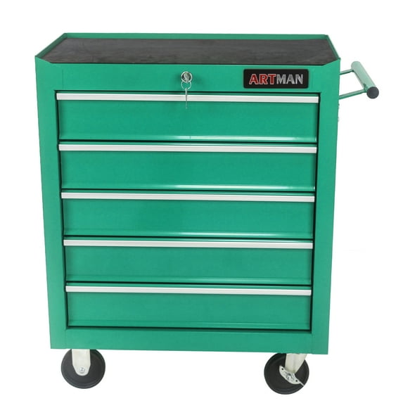 5 Drawer Rolling Tool Chest, Steel Tool Storage Cabinet for Garage Storage with 4 Wheels and Locker