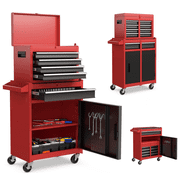 5-Drawer Tool Chest,Tool Cabinet on Wheels with Keyed Locking System and Drawer Liners,Tool Chest with Link Buckle for Warehouse and Garage
