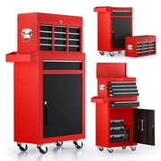 SEIZEEN 5-Drawer Tool Chest,Tool Cabinet on Wheels with Keyed Locking System and Drawer Liners, Tool Chest with Link Buckle for Warehouse and Garage