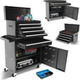 thumbnail image 1 of 5-Drawer Rolling Tool Chest with Wheels & Detachable Top, Heavy-Duty Steel Toolbox for Garage, Workshop, or Warehouse, Includes Lockable Drawers, Hooks, Tray Dividers & Protective Liners, 1 of 8