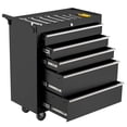 thumbnail image 1 of 5-Drawer Tool Box with Wheels, 26 inch Rolling Tool Chest and Organizer for Garage & Workshop, Includes Detachable Top, Lockable Wheels and Sliding Drawers, Essential Tool Chest Cabinet Organizer, 1 of 5