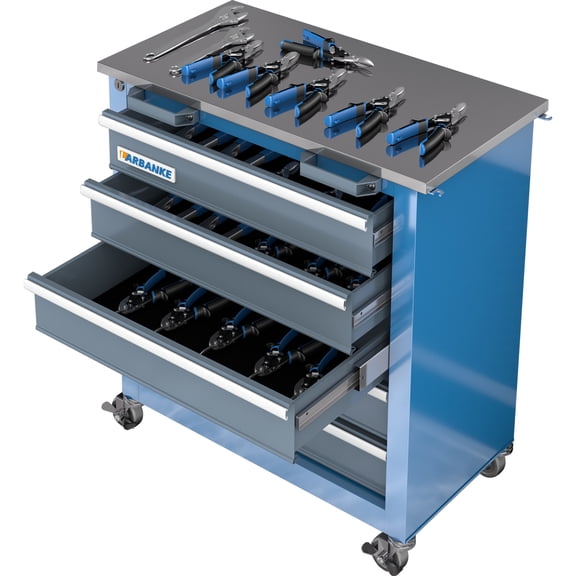 5-Drawer Tool Chest, Rolling Tool Chest with Wheels, Foot Pads&Locking System,Mobile Storage Tool Cabinet with Stainless Steel Top,Connect Units for A Large Workstation for Office,Garage&Home