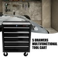 thumbnail image 1 of 5 Drawer Tool Chest, Tool Storage Cabinet for Garage Storage with 4 Wheels and Locking System, BLACK, 1 of 11