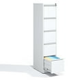 thumbnail image 1 of 5-Drawer Vertical Filing Cabinet | Ideal for Office Document Storage | Powder-Coated Steel for Durability | Anti-Tilt Design Ensures Safety, 1 of 6