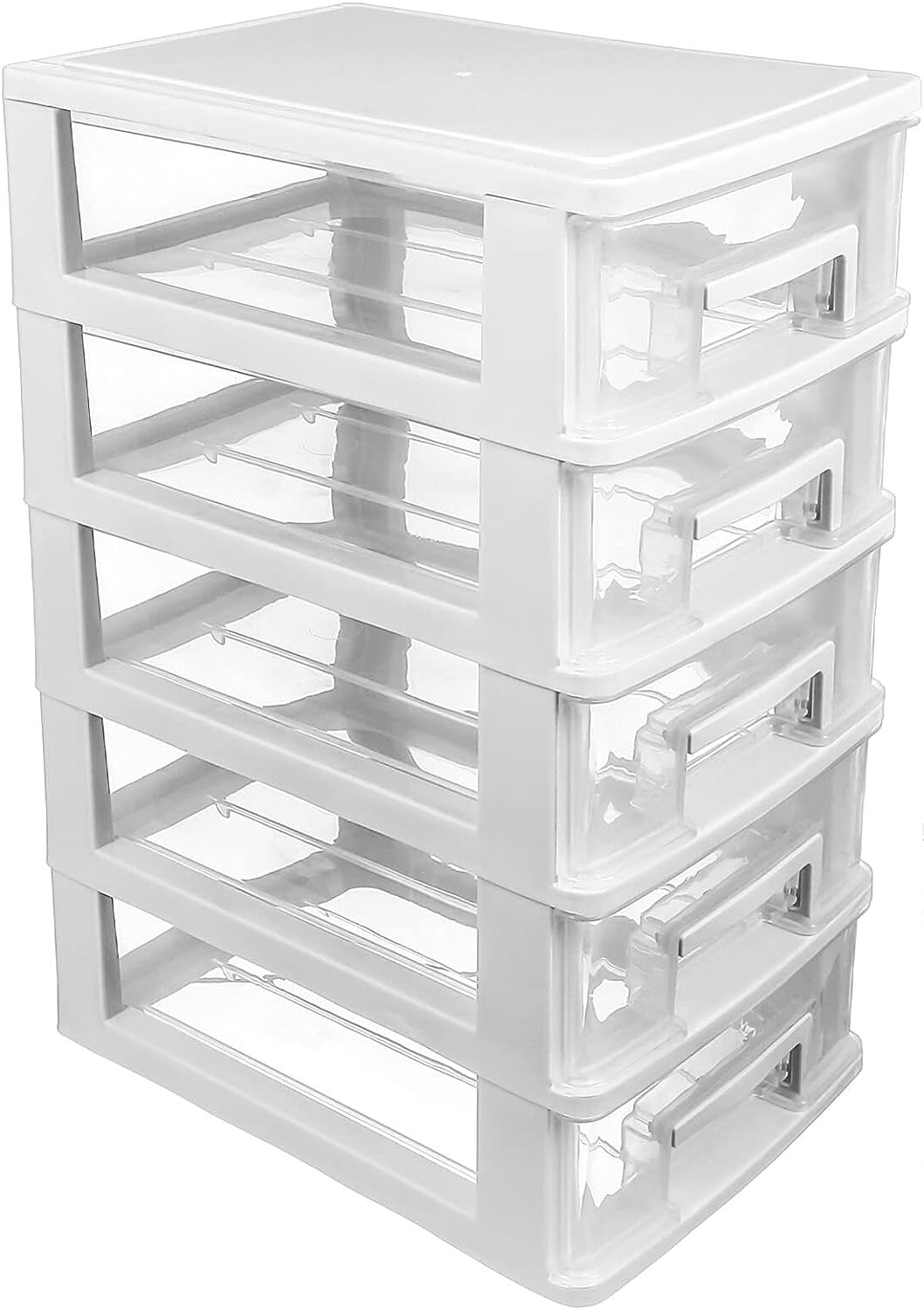 5 Drawers Desk Organizer, Dingrich Plastic Home Office Storage