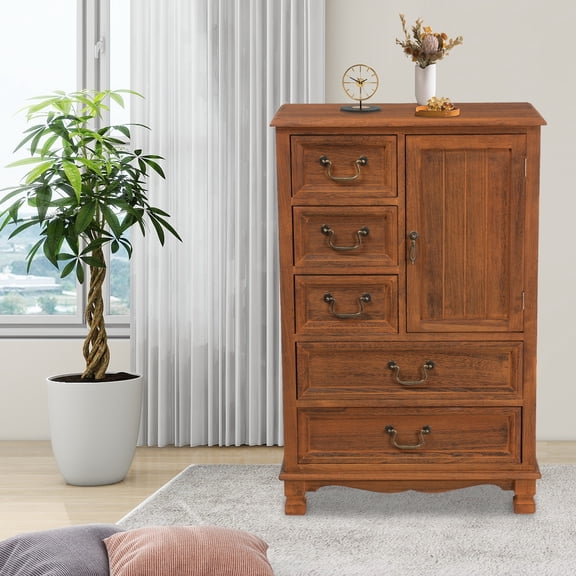 5 Drawers Dresser for Bedroom, Chest of Drawers, Rustic Dressers Organizer For Bedrooms, Nurseries, Playrooms, Entryways