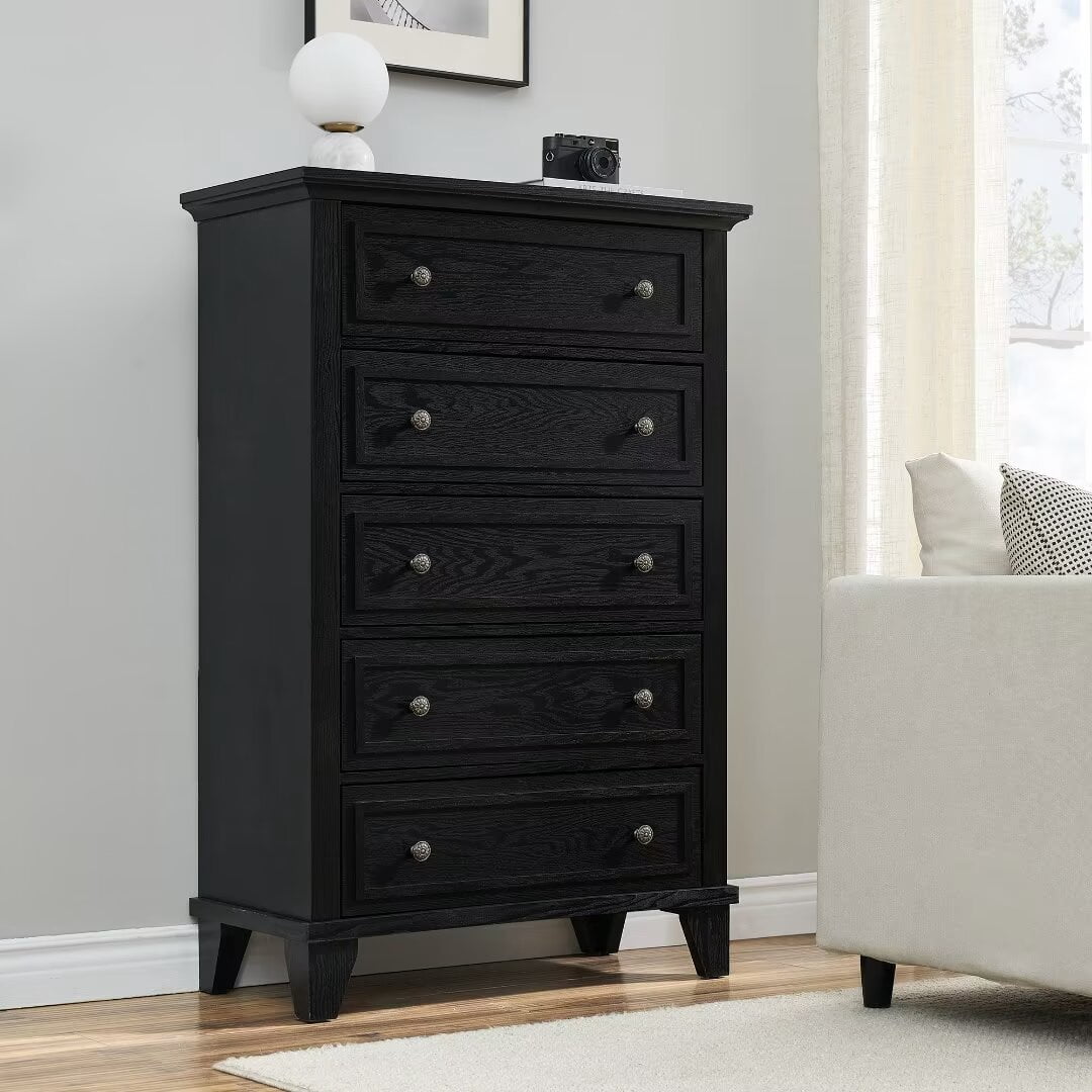 5 Drawers Dresser for Bedroom, Modern Drawer Chest, Wood Organizer ...