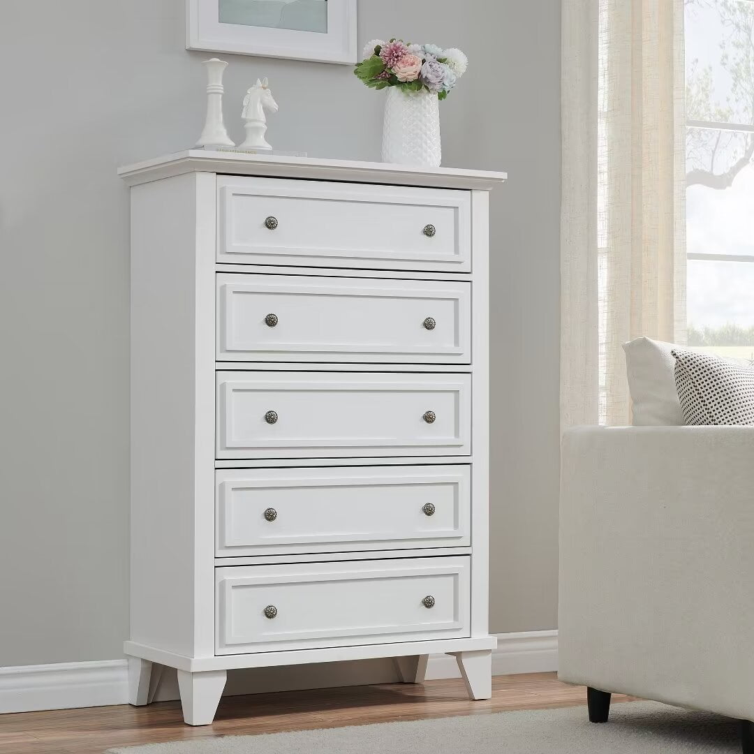5 Drawers Dresser for Bedroom, Modern Drawer Chest, Wood Organizer
