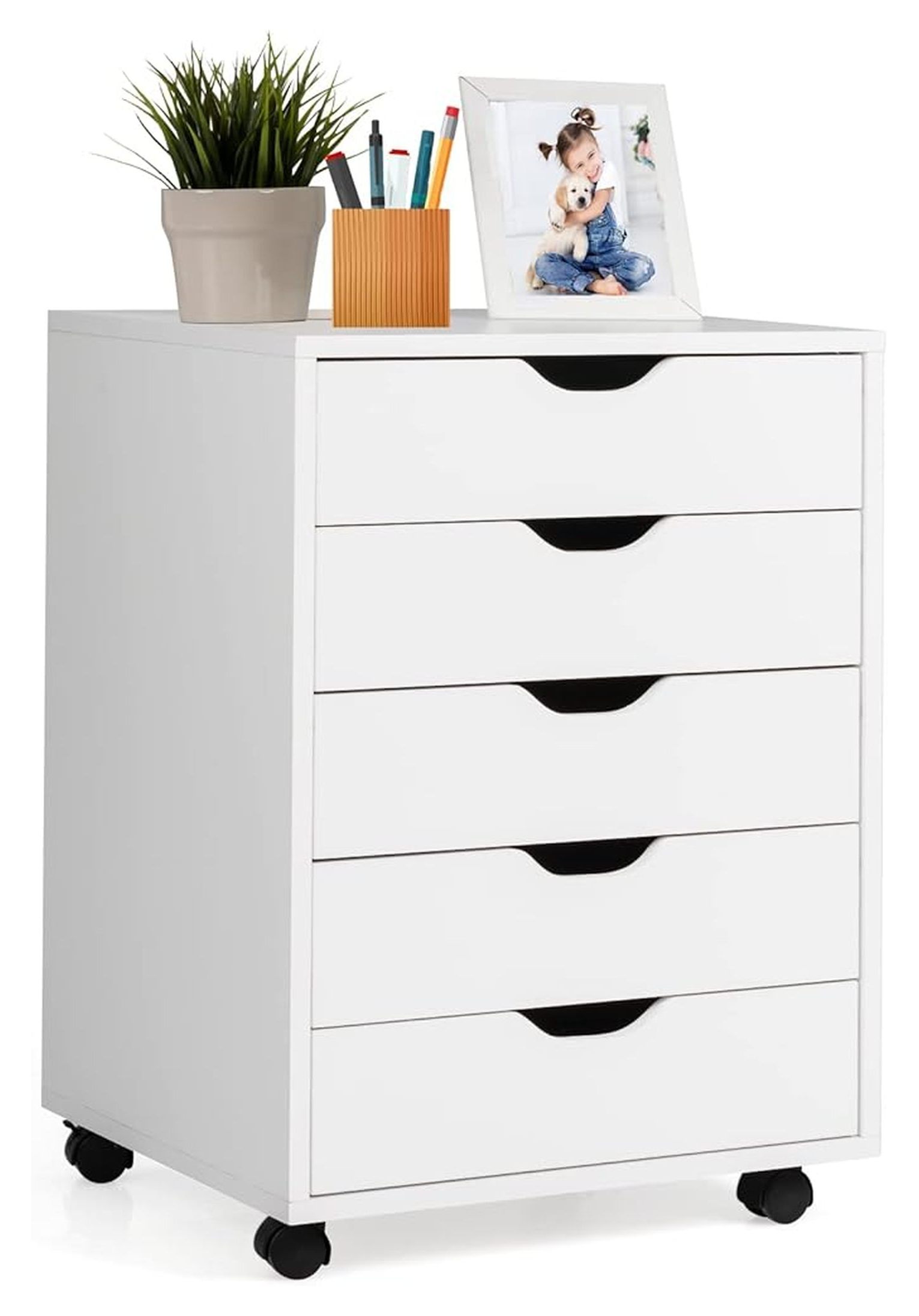 Universal File Drawer 5 Drawers File Storage Cabinet, 26.5