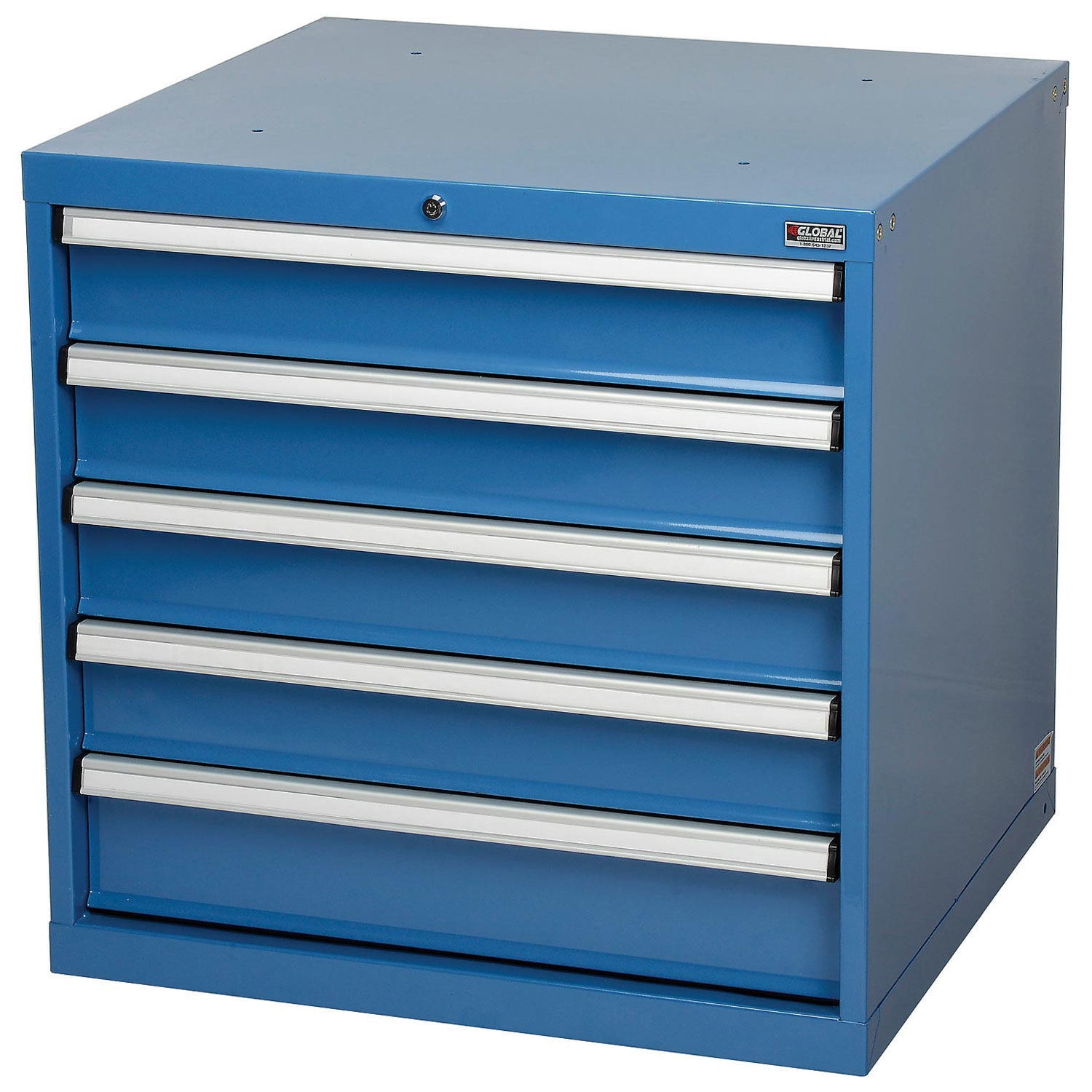 5 Drawers Modular Drawer w/Lock, 30"Wx27"Dx291/2"H Blue