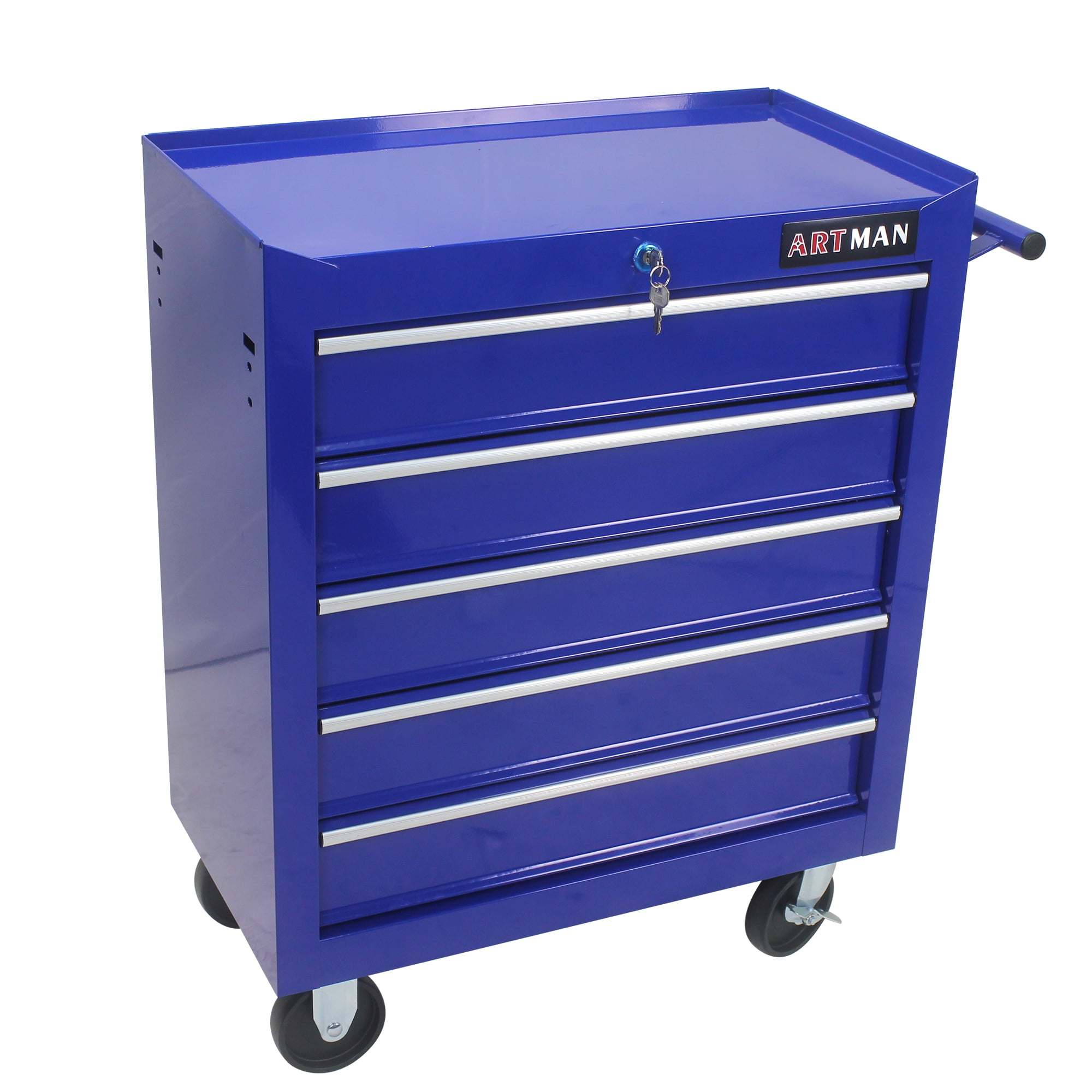 5 Drawers Rolling Tool Chest Cabinet with Wheels, Tool Storage Cabinet ...