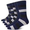 thumbnail image 1 of KOITHOT 5 Pack Mens Dress Socks Breathable Business Casual Mens Crew Socks Size 10 13, 1 of 7