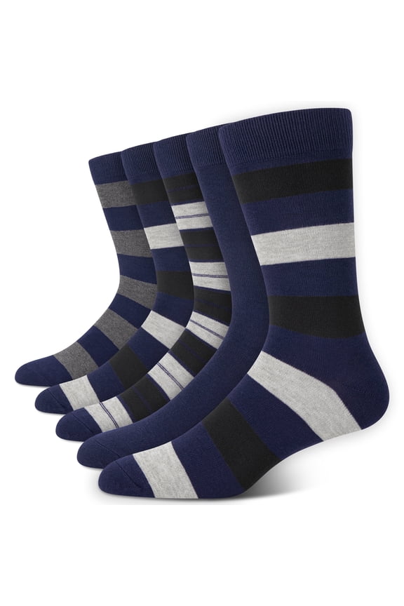 5 Pack Mens Dress Socks Breathable Business Casual Mens Crew Socks Size 10 13
