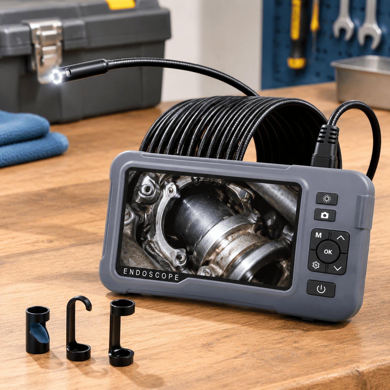 5'' Dual Lens 16.4FT Borescope, 1080p HD Endoscope Camera with Light ...
