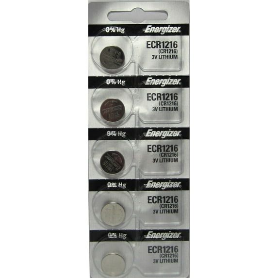 5 ENERGIZER (1 Pack) 1216 3V Lithium Coin Cell Batteries