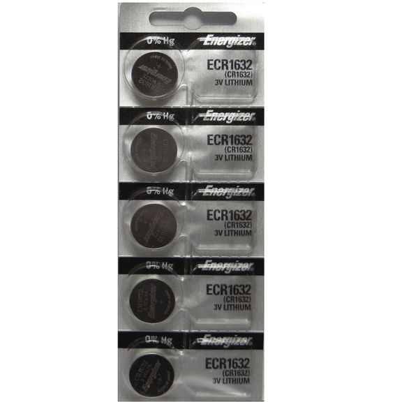 5 ENERGIZER (1 Pack) 1632 3V Lithium Coin Cell Batteries