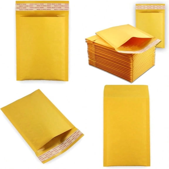 5 EcoSwift Size 0 7.5 x 10 Kraft Bubble Mailers Self Sealing Bulk Padded Shipping plies Packaging Envelopes Bags DVD 7.5 inches by 10 inches